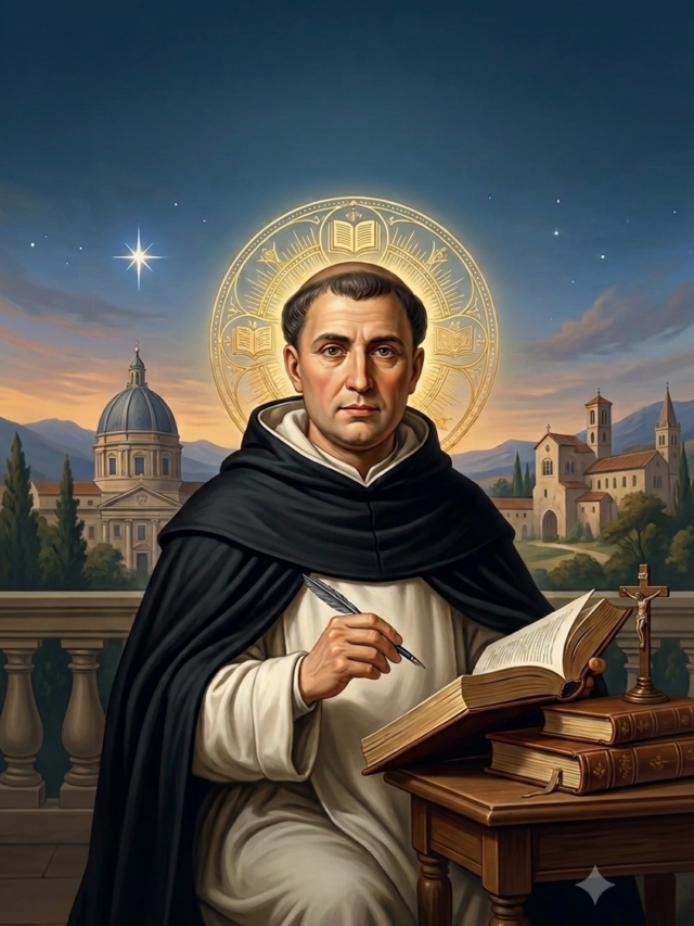 Santo Tomás de Aquino padroeiro da Biblioteca Católica