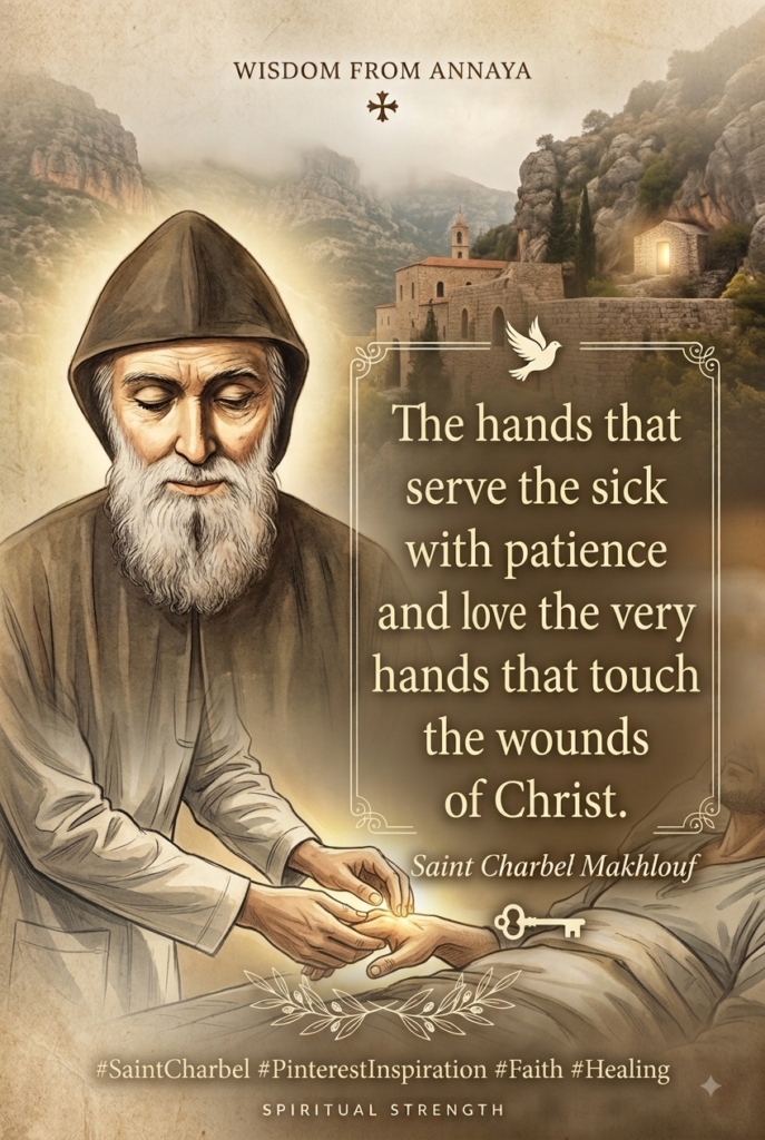 The hands that serve the sick with patience and love are the very hands that touch the wounds of Christ