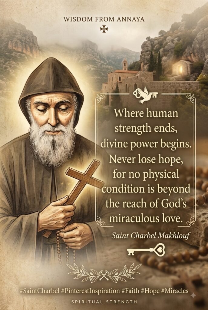 Where human strength ends divine power begins. Never lose hope for no physical condition is beyond the reach of Gods miraculous love